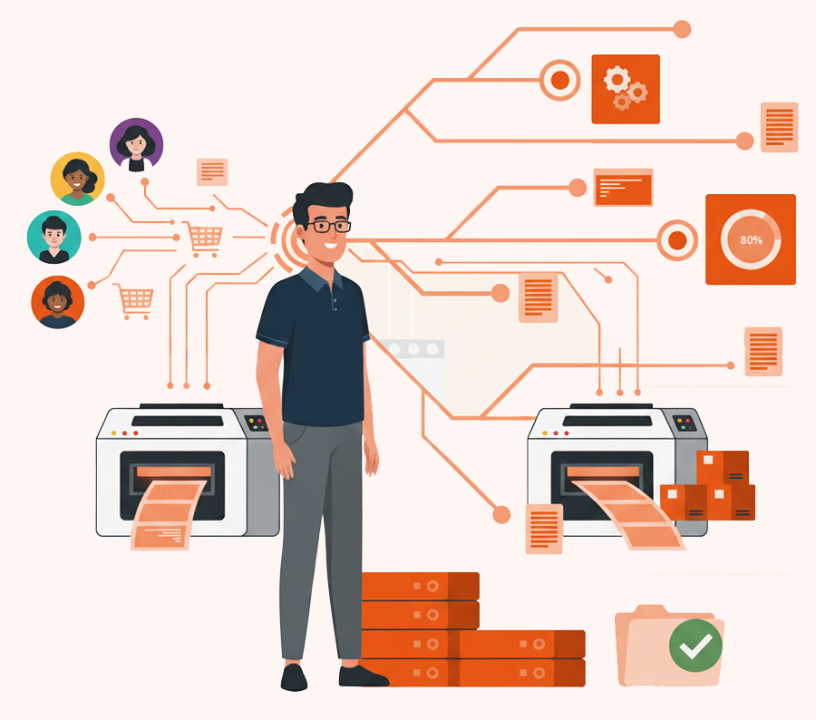 Vpress Web to Print managing orders and automating tasks